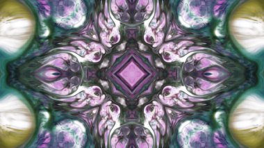 Soyut boya fırça mürekkep patlayabilir formanın düzgün kavramı simetrik desen süs dekoratif Kaleidoscope hareketi geometrik daire ve yıldız şekiller