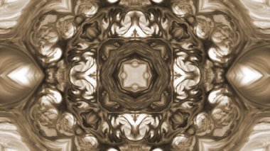 Soyut boya fırça mürekkep patlayabilir formanın düzgün kavramı simetrik desen süs dekoratif Kaleidoscope hareketi geometrik daire ve yıldız şekiller