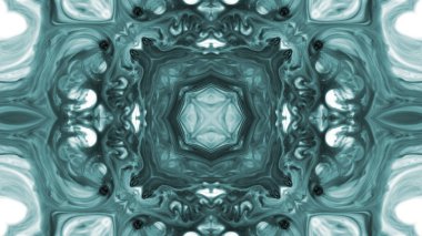 Soyut boya fırça mürekkep patlayabilir formanın düzgün kavramı simetrik desen süs dekoratif Kaleidoscope hareketi geometrik daire ve yıldız şekiller