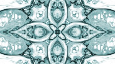 Soyut boya fırça mürekkep patlayabilir formanın düzgün kavramı simetrik desen süs dekoratif Kaleidoscope hareketi geometrik daire ve yıldız şekiller