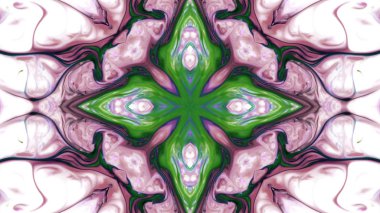 Soyut boya fırça mürekkep patlayabilir formanın düzgün kavramı simetrik desen süs dekoratif Kaleidoscope hareketi geometrik daire ve yıldız şekiller