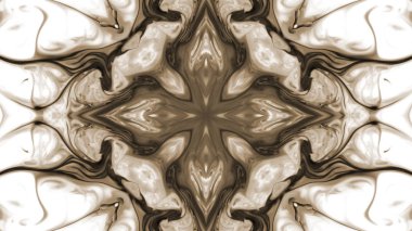 Soyut boya fırça mürekkep patlayabilir formanın düzgün kavramı simetrik desen süs dekoratif Kaleidoscope hareketi geometrik daire ve yıldız şekiller