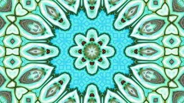 Soyut boya fırça mürekkep patlayabilir formanın düzgün kavramı simetrik desen süs dekoratif Kaleidoscope hareketi geometrik daire ve yıldız şekiller