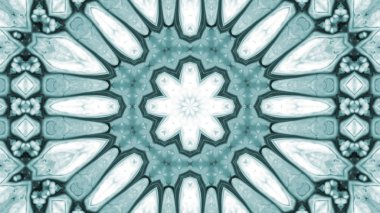 Soyut boya fırça mürekkep patlayabilir formanın düzgün kavramı simetrik desen süs dekoratif Kaleidoscope hareketi geometrik daire ve yıldız şekiller