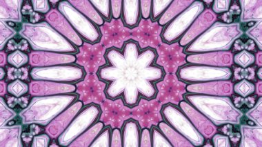 Soyut boya fırça mürekkep patlayabilir formanın düzgün kavramı simetrik desen süs dekoratif Kaleidoscope hareketi geometrik daire ve yıldız şekiller