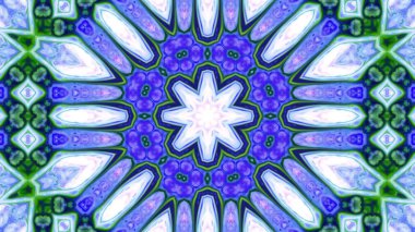 Soyut boya fırça mürekkep patlayabilir formanın düzgün kavramı simetrik desen süs dekoratif Kaleidoscope hareketi geometrik daire ve yıldız şekiller