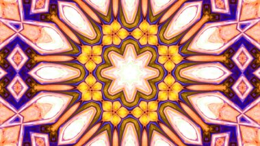 Soyut boya fırça mürekkep patlayabilir formanın düzgün kavramı simetrik desen süs dekoratif Kaleidoscope hareketi geometrik daire ve yıldız şekiller