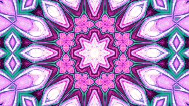 Soyut boya fırça mürekkep patlayabilir formanın düzgün kavramı simetrik desen süs dekoratif Kaleidoscope hareketi geometrik daire ve yıldız şekiller