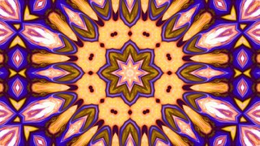 Soyut boya fırça mürekkep patlayabilir formanın düzgün kavramı simetrik desen süs dekoratif Kaleidoscope hareketi geometrik daire ve yıldız şekiller