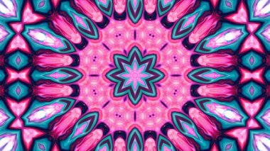 Soyut boya fırça mürekkep patlayabilir formanın düzgün kavramı simetrik desen süs dekoratif Kaleidoscope hareketi geometrik daire ve yıldız şekiller