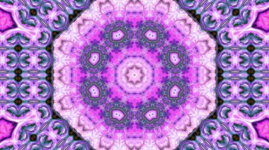 Soyut boya fırça mürekkep patlayabilir formanın düzgün kavramı simetrik desen süs dekoratif Kaleidoscope hareketi geometrik daire ve yıldız şekiller