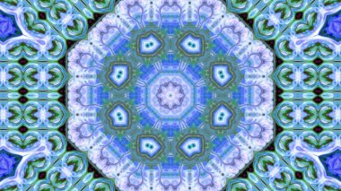 Soyut boya fırça mürekkep patlayabilir formanın düzgün kavramı simetrik desen süs dekoratif Kaleidoscope hareketi geometrik daire ve yıldız şekiller