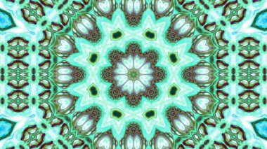 Soyut boya fırça mürekkep patlayabilir formanın düzgün kavramı simetrik desen süs dekoratif Kaleidoscope hareketi geometrik daire ve yıldız şekiller