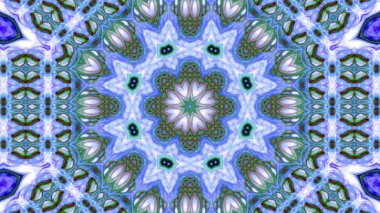 Soyut boya fırça mürekkep patlayabilir formanın düzgün kavramı simetrik desen süs dekoratif Kaleidoscope hareketi geometrik daire ve yıldız şekiller