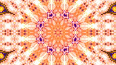 Soyut boya fırça mürekkep patlayabilir formanın düzgün kavramı simetrik desen süs dekoratif Kaleidoscope hareketi geometrik daire ve yıldız şekiller