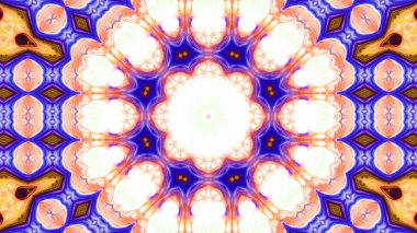 Soyut boya fırça mürekkep patlayabilir formanın düzgün kavramı simetrik desen süs dekoratif Kaleidoscope hareketi geometrik daire ve yıldız şekiller