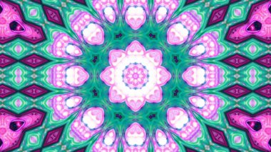 Soyut boya fırça mürekkep patlayabilir formanın düzgün kavramı simetrik desen süs dekoratif Kaleidoscope hareketi geometrik daire ve yıldız şekiller