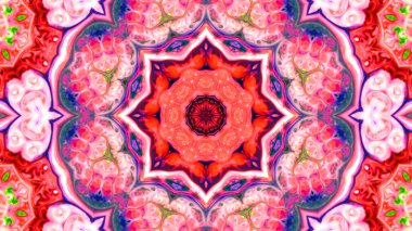 Soyut boya fırça mürekkep patlayabilir formanın düzgün kavramı simetrik desen süs dekoratif Kaleidoscope hareketi geometrik daire ve yıldız şekiller