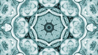 Soyut boya fırça mürekkep patlayabilir formanın düzgün kavramı simetrik desen süs dekoratif Kaleidoscope hareketi geometrik daire ve yıldız şekiller