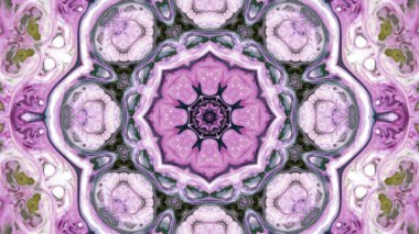 Soyut boya çiçek dürbünü