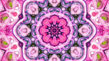 Soyut boya çiçek dürbünü