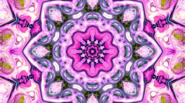 Soyut boya çiçek dürbünü