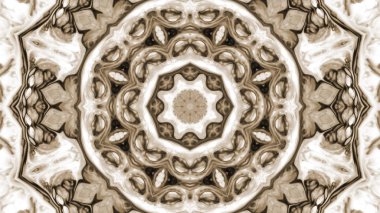 Soyut boya fırça mürekkep patlayabilir formanın düzgün kavramı simetrik desen süs dekoratif Kaleidoscope hareketi geometrik daire ve yıldız şekiller