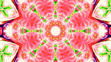 Soyut boya fırça mürekkep patlayabilir formanın düzgün kavramı simetrik desen süs dekoratif Kaleidoscope hareketi geometrik daire ve yıldız şekiller