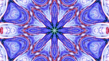 Soyut boya fırça mürekkep patlayabilir formanın düzgün kavramı simetrik desen süs dekoratif Kaleidoscope hareketi geometrik daire ve yıldız şekiller