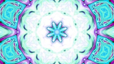 Soyut boya fırça mürekkep patlayabilir formanın düzgün kavramı simetrik desen süs dekoratif Kaleidoscope hareketi geometrik daire ve yıldız şekiller