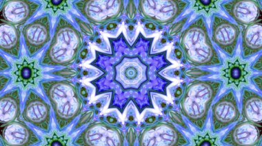 Soyut boya fırça mürekkep patlayabilir formanın düzgün kavramı simetrik desen süs dekoratif Kaleidoscope hareketi geometrik daire ve yıldız şekiller