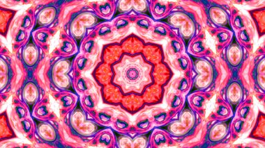 Soyut boya fırça mürekkep patlayabilir formanın düzgün kavramı simetrik desen süs dekoratif Kaleidoscope hareketi geometrik daire ve yıldız şekiller