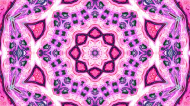 Soyut boya fırça mürekkep patlayabilir formanın düzgün kavramı simetrik desen süs dekoratif Kaleidoscope hareketi geometrik daire ve yıldız şekiller