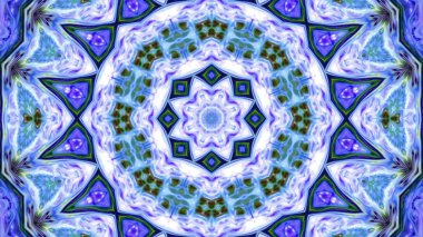 Soyut boya fırça mürekkep patlayabilir formanın düzgün kavramı simetrik desen süs dekoratif Kaleidoscope hareketi geometrik daire ve yıldız şekiller