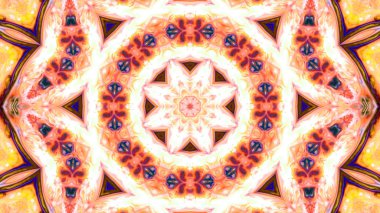 Soyut boya fırça mürekkep patlayabilir formanın düzgün kavramı simetrik desen süs dekoratif Kaleidoscope hareketi geometrik daire ve yıldız şekiller