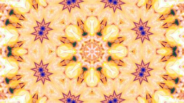 Soyut boya fırça mürekkep patlayabilir formanın düzgün kavramı simetrik desen süs dekoratif Kaleidoscope hareketi geometrik daire ve yıldız şekiller