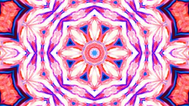 Soyut boya fırça mürekkep patlayabilir formanın düzgün kavramı simetrik desen süs dekoratif Kaleidoscope hareketi geometrik daire ve yıldız şekiller