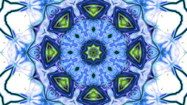 Soyut boya fırça mürekkep patlayabilir formanın düzgün kavramı simetrik desen süs dekoratif Kaleidoscope hareketi geometrik daire ve yıldız şekiller