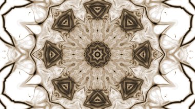 Soyut boya fırça mürekkep patlayabilir formanın düzgün kavramı simetrik desen süs dekoratif Kaleidoscope hareketi geometrik daire ve yıldız şekiller