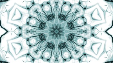 Soyut boya fırça mürekkep patlayabilir formanın düzgün kavramı simetrik desen süs dekoratif Kaleidoscope hareketi geometrik daire ve yıldız şekiller