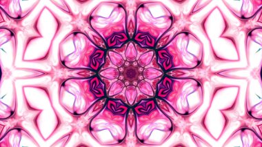 Soyut boya fırça mürekkep patlayabilir formanın düzgün kavramı simetrik desen süs dekoratif Kaleidoscope hareketi geometrik daire ve yıldız şekiller