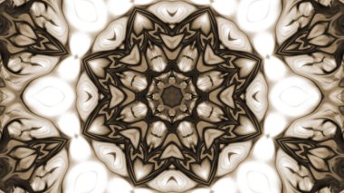 Soyut boya fırça mürekkep patlayabilir formanın düzgün kavramı simetrik desen süs dekoratif Kaleidoscope hareketi geometrik daire ve yıldız şekiller