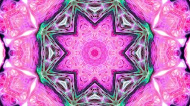 Soyut boya fırça mürekkep patlayabilir formanın düzgün kavramı simetrik desen süs dekoratif Kaleidoscope hareketi geometrik daire ve yıldız şekiller