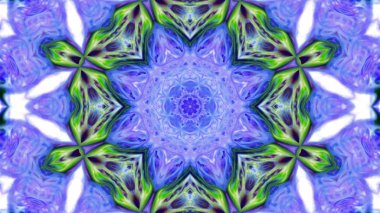 Soyut boya fırça mürekkep patlayabilir formanın düzgün kavramı simetrik desen süs dekoratif Kaleidoscope hareketi geometrik daire ve yıldız şekiller