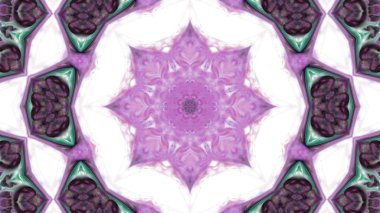 Soyut boya fırça mürekkep patlayabilir formanın düzgün kavramı simetrik desen süs dekoratif Kaleidoscope hareketi geometrik daire ve yıldız şekiller