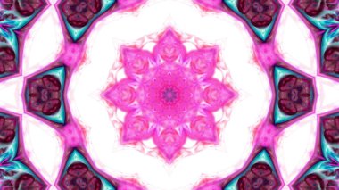 Soyut boya fırça mürekkep patlayabilir formanın düzgün kavramı simetrik desen süs dekoratif Kaleidoscope hareketi geometrik daire ve yıldız şekiller