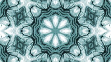 Soyut boya fırça mürekkep patlayabilir formanın düzgün kavramı simetrik desen süs dekoratif Kaleidoscope hareketi geometrik daire ve yıldız şekiller