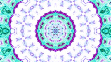 Soyut boya fırça mürekkep patlayabilir formanın düzgün kavramı simetrik desen süs dekoratif Kaleidoscope hareketi geometrik daire ve yıldız şekiller