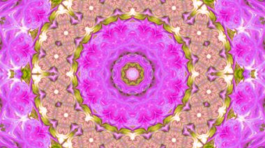 Soyut boya fırça mürekkep patlayabilir formanın düzgün kavramı simetrik desen süs dekoratif Kaleidoscope hareketi geometrik daire ve yıldız şekiller