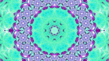 Soyut boya fırça mürekkep patlayabilir formanın düzgün kavramı simetrik desen süs dekoratif Kaleidoscope hareketi geometrik daire ve yıldız şekiller